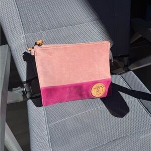 LolaBean Yarn Co x Joji & Co Two‑Tone Leather & Suede Project Pouch